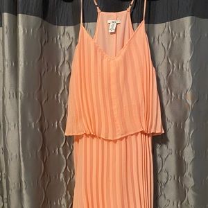 Bar III Pleated peach dress